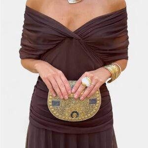 Elegant Brown Maxi Dress